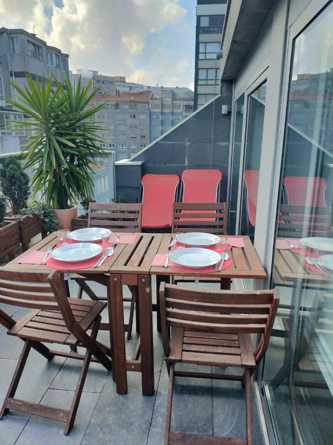 Apartament Penthouse With Terrace And Views Near Oza'S Beach A Coruña Zewnętrze zdjęcie