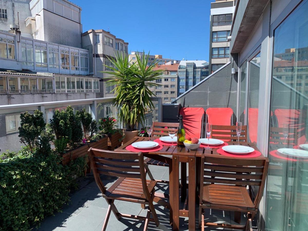 Apartament Penthouse With Terrace And Views Near Oza'S Beach A Coruña Zewnętrze zdjęcie