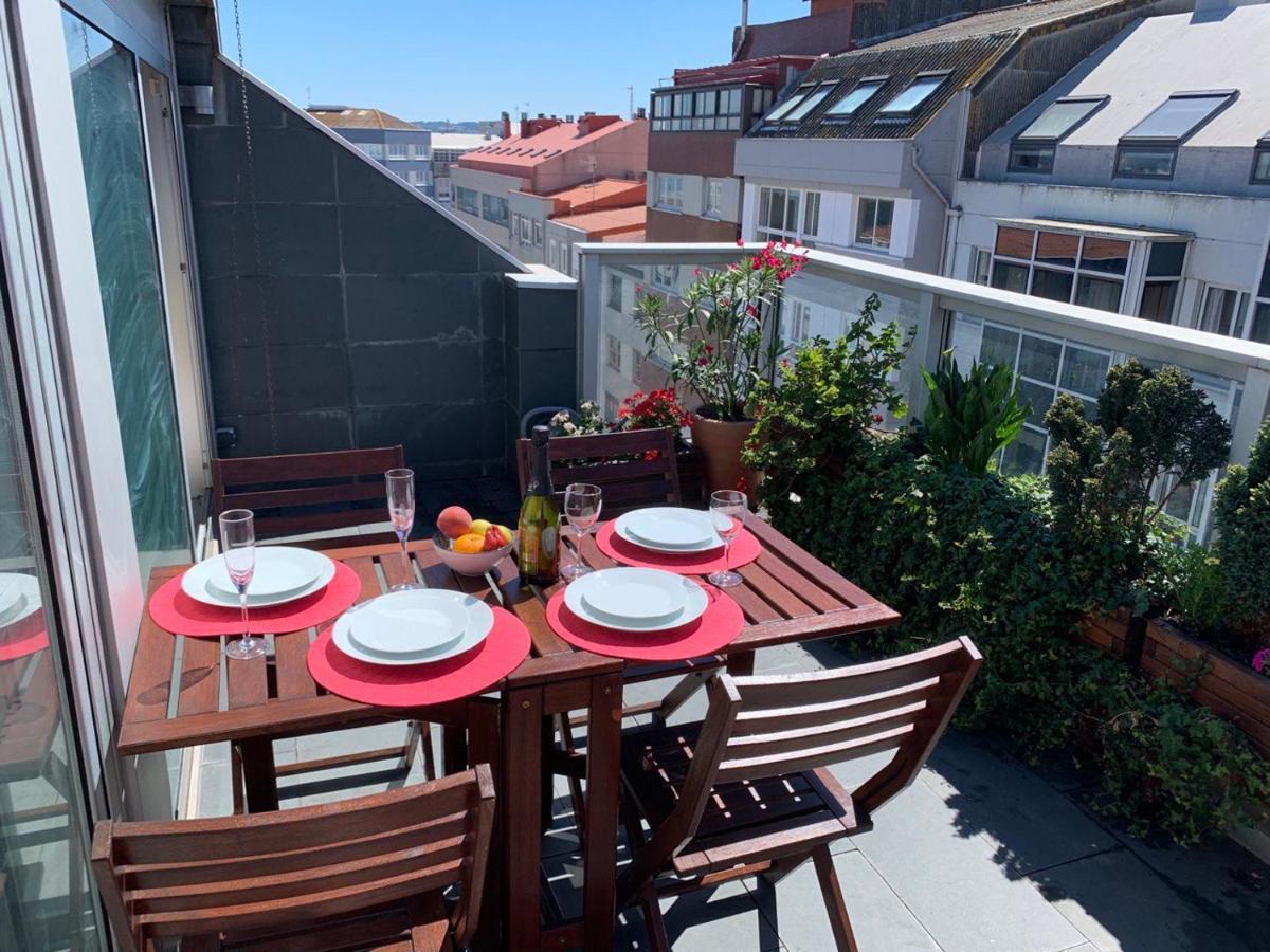 Apartament Penthouse With Terrace And Views Near Oza'S Beach A Coruña Zewnętrze zdjęcie